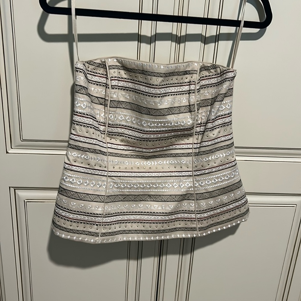 White House black market strapless top size 10